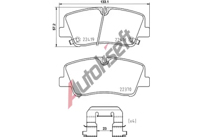 BREMBO Sada brzdových destiček BRE P 30 089, BRE P30089 BREMBO Sada brzdových destiček BRE P 30 089, BRE P30089