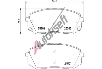 BREMBO Sada brzdovch destiek BEYOND LINE - EV BRE P30093E, P 30 093E
