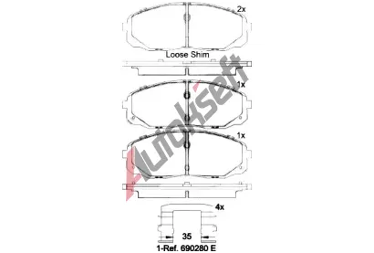 BREMBO Sada brzdovch destiek BRE P 30 095, BRE P30095