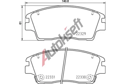 BREMBO Sada brzdovch destiek BRE P30096, P 30 096