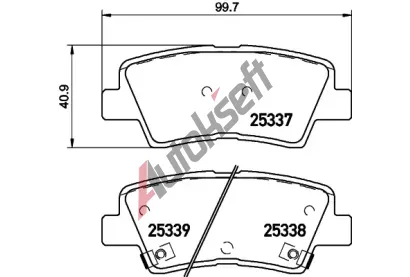 BREMBO Sada brzdovch destiek BRE P30101, P 30 101