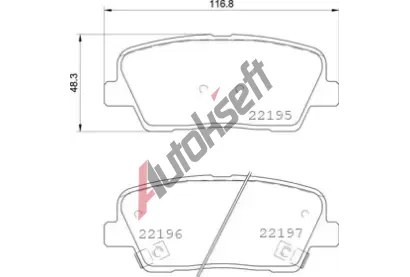 BREMBO Sada brzdovch destiek BRE P30105, P 30 105