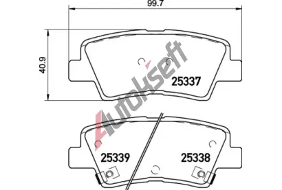 BREMBO Sada brzdovch destiek BRE P30106, P 30 106
