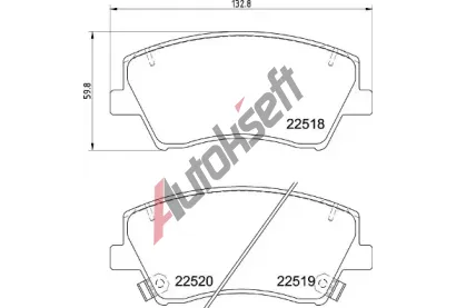 BREMBO Sada brzdovch destiek BRE P30107, P 30 107