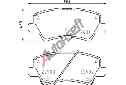 BREMBO Sada brzdovch destiek BRE P30111, P 30 111