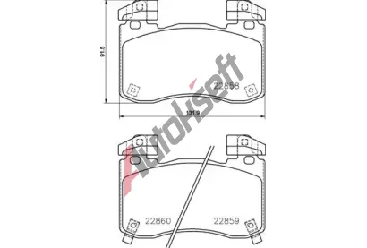 BREMBO Sada brzdovch destiek BRE P30113, P 30 113