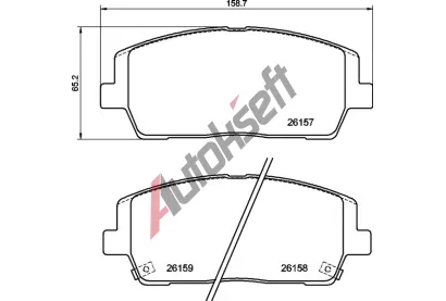 BREMBO Sada brzdovch destiek BRE P30116, P 30 116