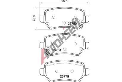 BREMBO Sada brzdovch destiek BRE P30120, P 30 120