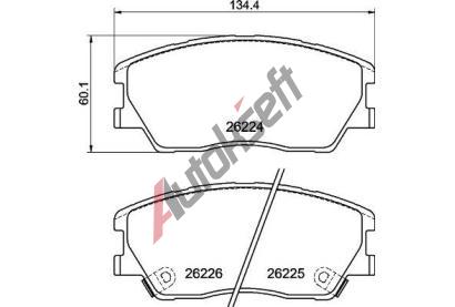 BREMBO Sada brzdovch destiek BRE P30121, P 30 121