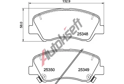 BREMBO Sada brzdovch destiek BRE P30122, P 30 122