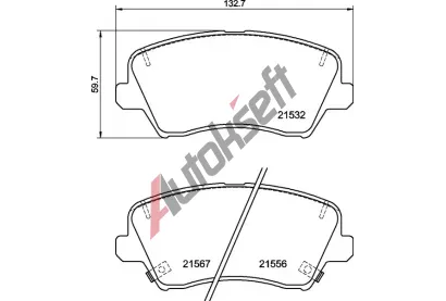 BREMBO Sada brzdovch destiek BRE P30123, P 30 123