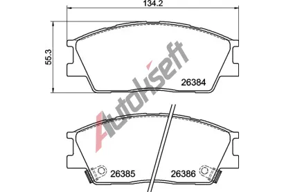 BREMBO Sada brzdovch destiek BRE P30126, P 30 126
