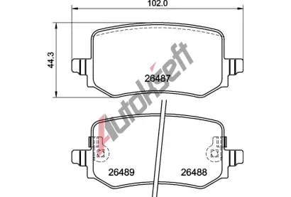BREMBO Sada brzdovch destiek BRE P30139, P 30 139