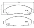 Sada brzdovch destiek BREMBO ‐ BRE P34005