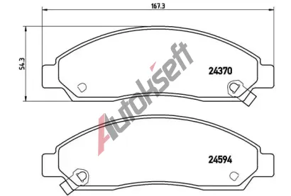 BREMBO Sada brzdovch destiek BRE P34005, P 34 005