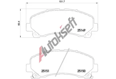 BREMBO Sada brzdovch destiek BRE P34007, P 34 007