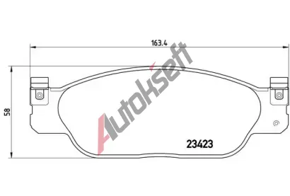 BREMBO Sada brzdovch destiek - kotouov brzda BRE P36012, P 36 012