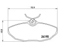 BREMBO Sada brzdovch destiek - kotouov brzda ‐ BRE P36015