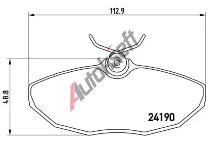 BREMBO Sada brzdovch destiek - kotouov brzda BRE P36015, P 36 015