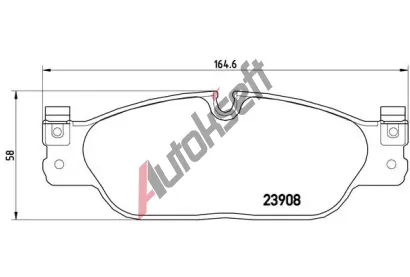 BREMBO Sada brzdovch destiek - kotouov brzda BRE P36021, P 36 021