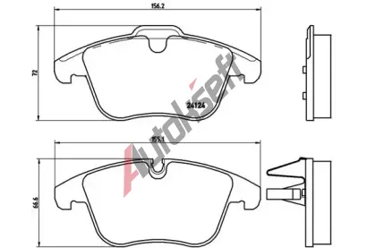 BREMBO Sada brzdovch destiek - kotouov brzda BRE P36022, P 36 022