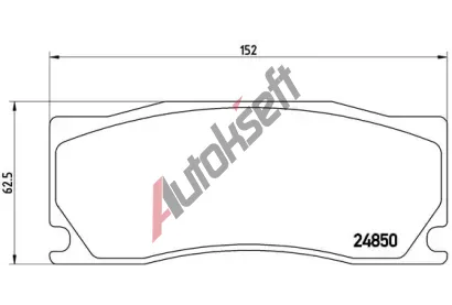 BREMBO Sada brzdovch destiek BRE P36023, P 36 023