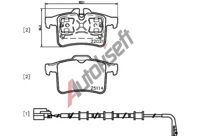 BREMBO Sada brzdovch destiek BRE P 36 034, BRE P36034
