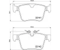 Sada brzdovch destiek BREMBO ‐ BRE P36037
