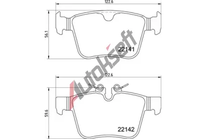BREMBO Sada brzdovch destiek BRE P36037, P 36 037