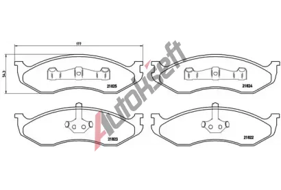 BREMBO Sada brzdovch destiek - kotouov brzda BRE P37004, P 37 004