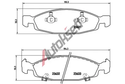 BREMBO Sada brzdovch destiek - kotouov brzda BRE P37005, P 37 005