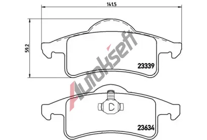 BREMBO Sada brzdovch destiek - kotouov brzda BRE P37006, P 37 006