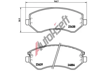 BREMBO Sada brzdovch destiek - kotouov brzda BRE P37007, P 37 007