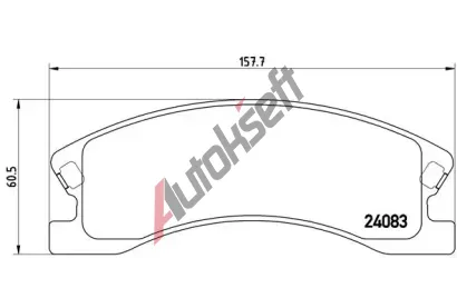 BREMBO Sada brzdovch destiek - kotouov brzda BRE P37008, P 37 008