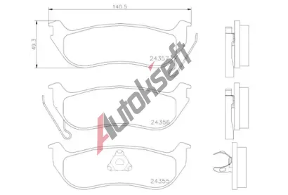 BREMBO Sada brzdovch destiek - kotouov brzda BRE P37009, P 37 009