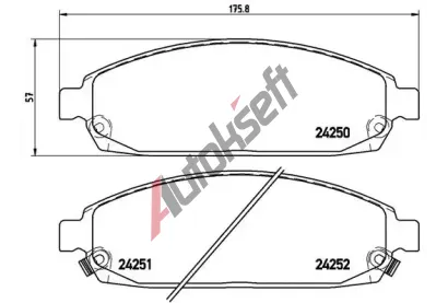 BREMBO Sada brzdovch destiek - kotouov brzda BRE P37010, P 37 010