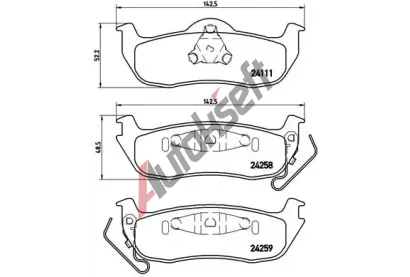 BREMBO Sada brzdovch destiek - kotouov brzda BRE P37011, P 37 011