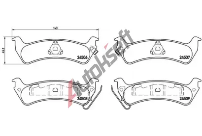 BREMBO Sada brzdovch destiek - kotouov brzda BRE P37012, P 37 012