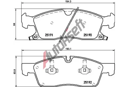 BREMBO Sada brzdovch destiek BRE P37015, P 37 015