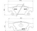 Sada brzdovch destiek BREMBO ‐ BRE P37016