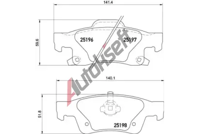 BREMBO Sada brzdovch destiek BRE P37016, P 37 016