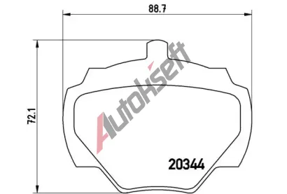 BREMBO Sada brzdovch destiek - kotouov brzda BRE P44001, P 44 001