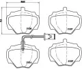 BREMBO Sada brzdovch destiek - kotouov brzda ‐ BRE P44003