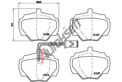 BREMBO Sada brzdovch destiek - kotouov brzda BRE P44003, P 44 003