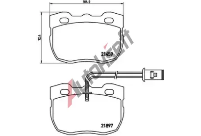 BREMBO Sada brzdovch destiek - kotouov brzda BRE P44004, P 44 004