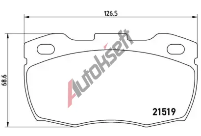 BREMBO Sada brzdovch destiek BRE P44005, P 44 005