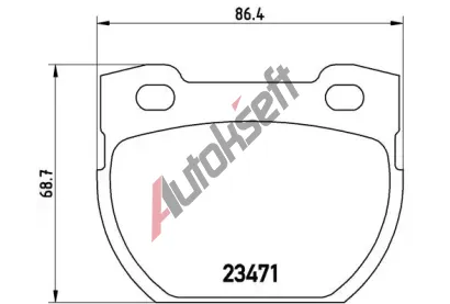 BREMBO Sada brzdovch destiek - kotouov brzda BRE P44007, P 44 007