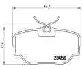 Sada brzdovch destiek BREMBO ‐ BRE P44009