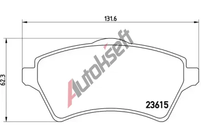 BREMBO Sada brzdovch destiek - kotouov brzda BRE P44011, P 44 011