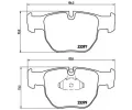 Sada brzdovch destiek BREMBO ‐ BRE P44012